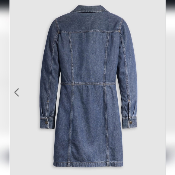Levi's Blue Denim Button-Up Western Dress Size Medium - Picture 7 of 7